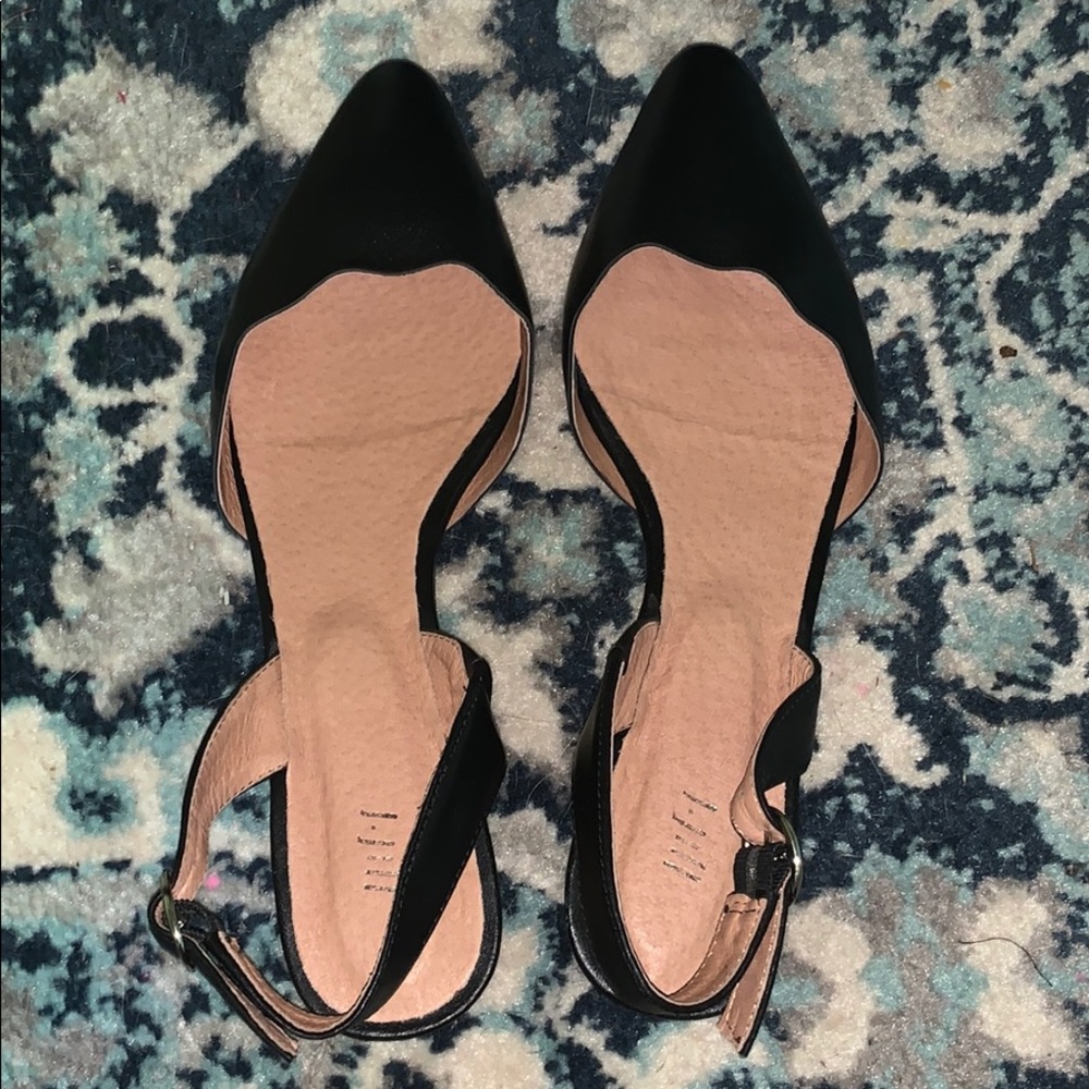 J.Jill black leather Sling back D’Orsays.